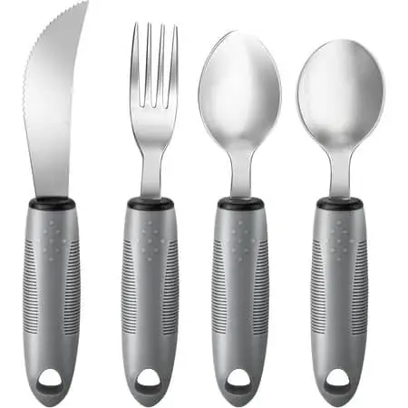 4PCS Weighted Adaptive Utensils for Hand Tremors