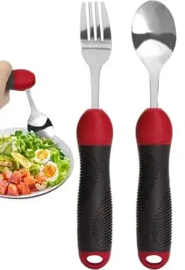 Adaptive Utensils Weighted Spoon Fork Set