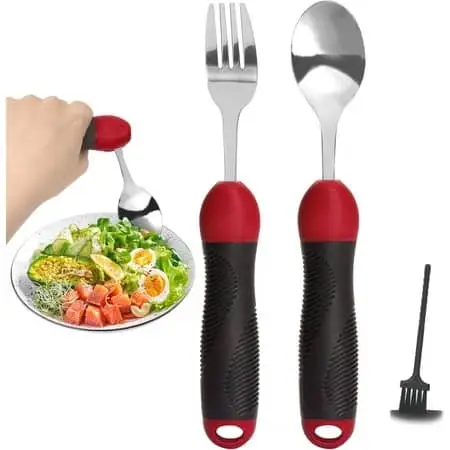 Adaptive Utensils Weighted Spoon Fork Set